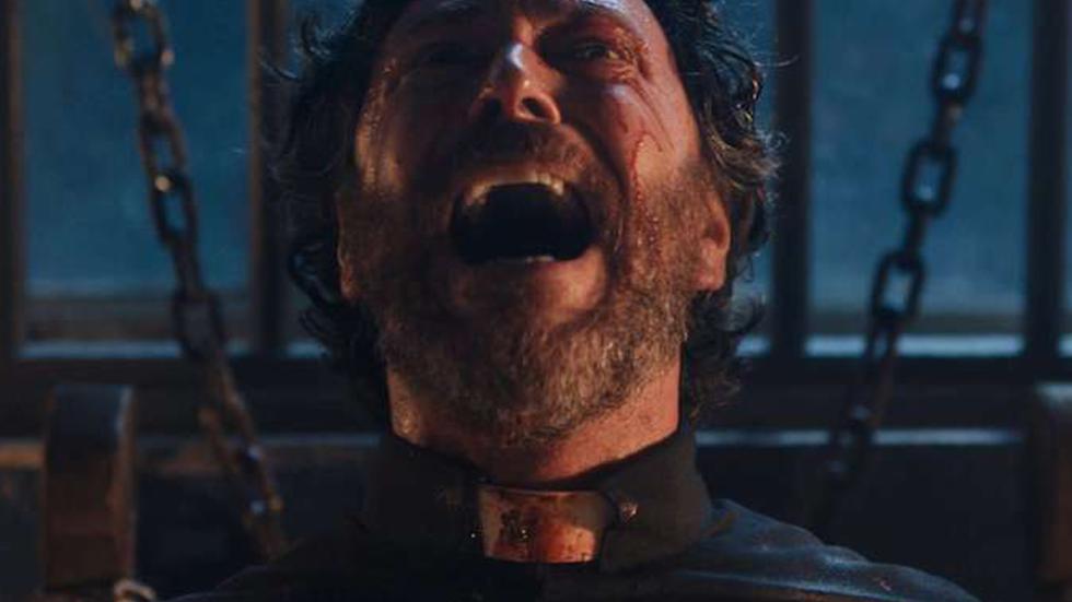 The Exorcism of God film still priest screaming