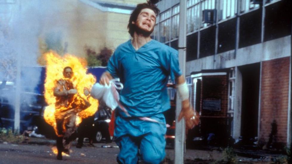 28 Days Later man runs from zombies