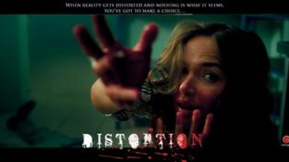 Distortion Bloody woman reaching out