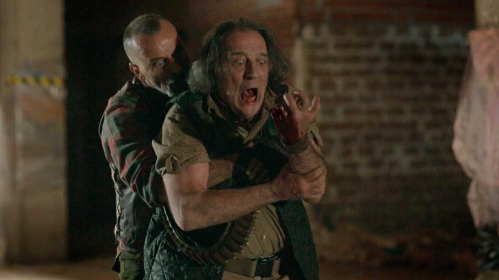 ALIEN INSIDE film still man missing his fingers screams