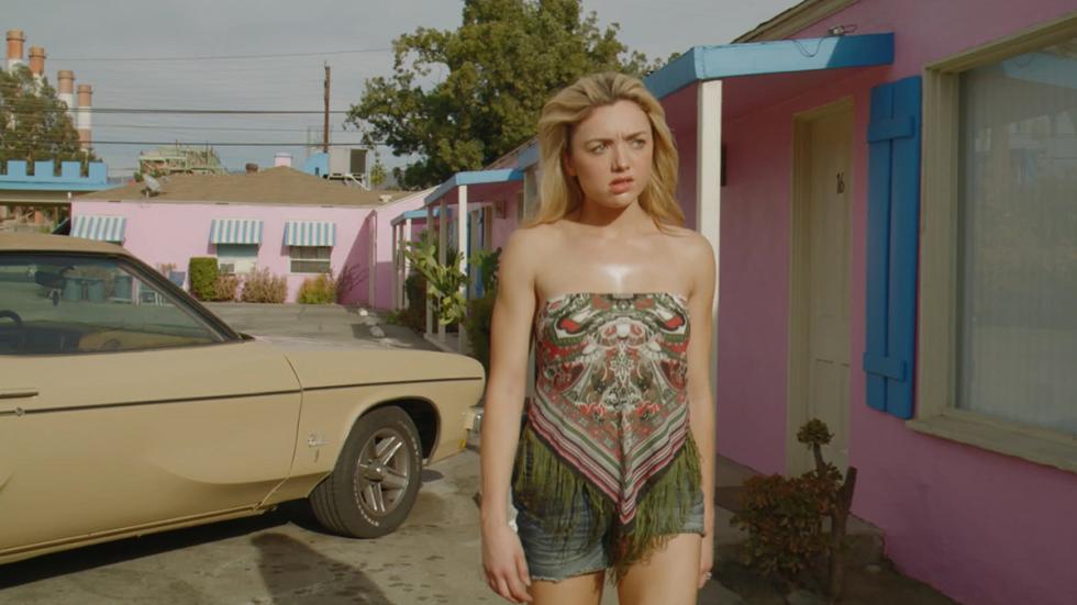 Wuornos: American Boogeywoman film still moan walking from motel