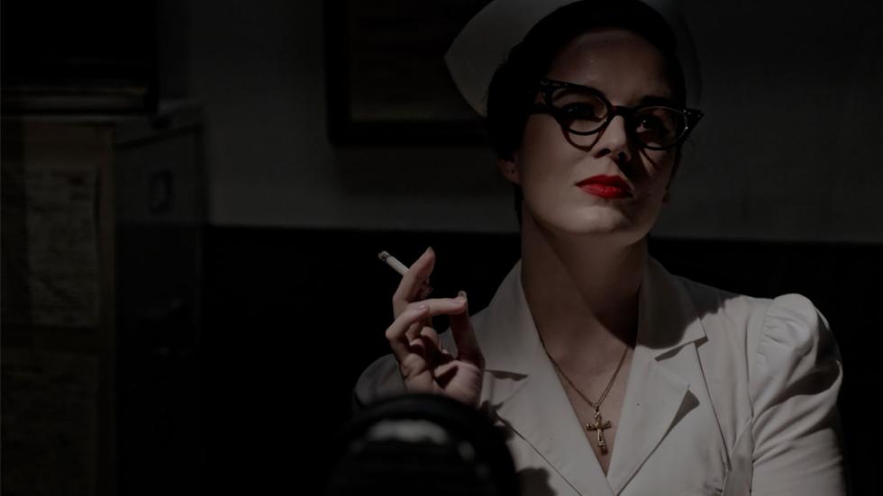 Angel City Horror film still woman smoking
