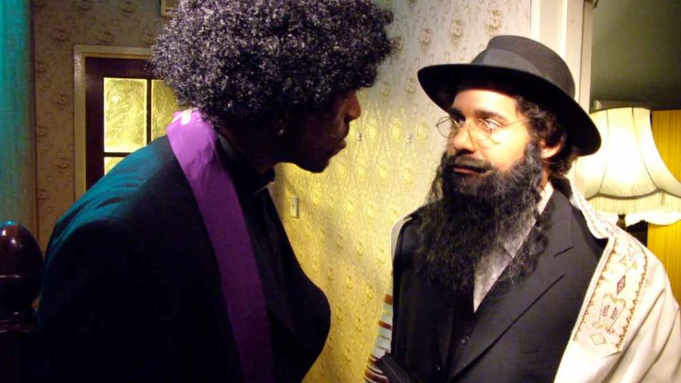 The Blaxorcist two men talking