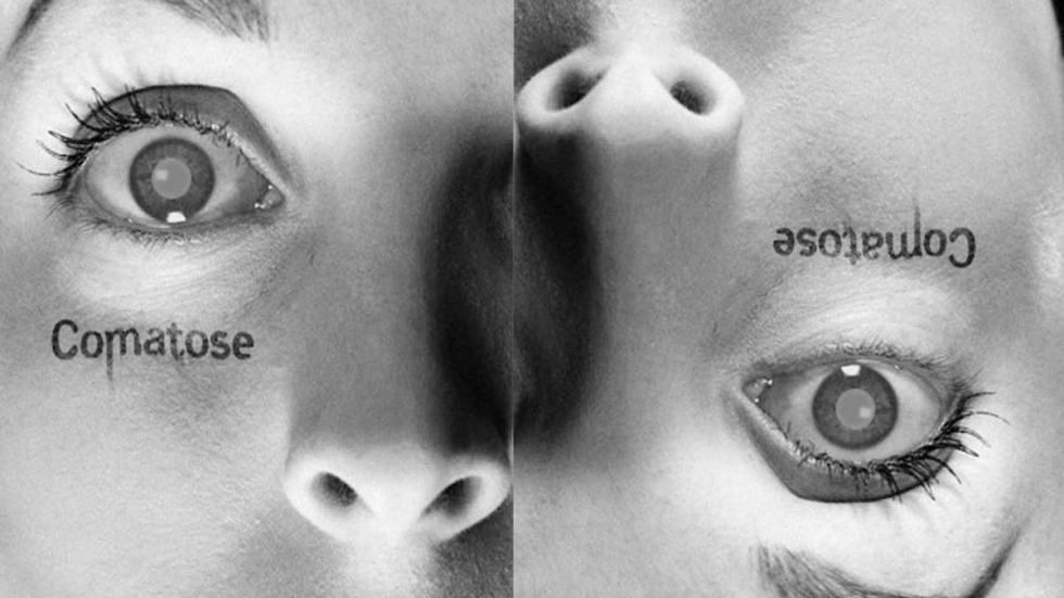Comatose eye and nose on face