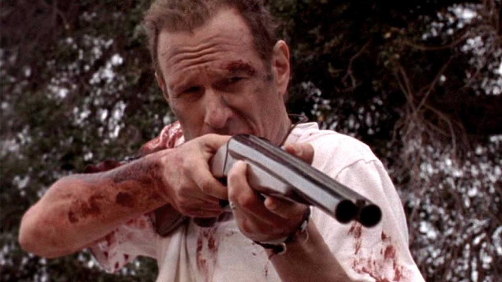 Craw Lake man points shotgun