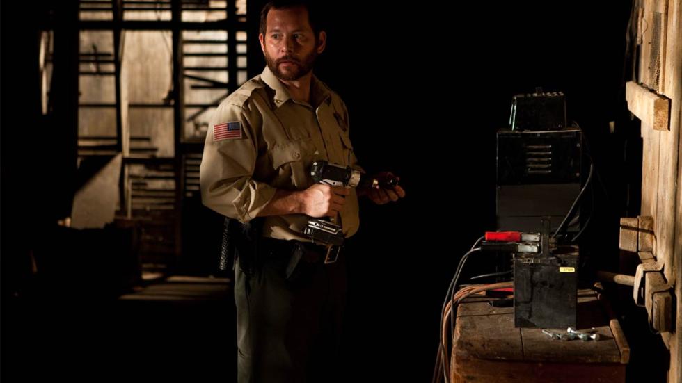 Devil's Creek Policeman with a drill