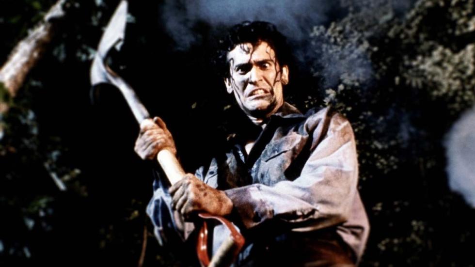 Evil Dead II Ash holds a shovel 
