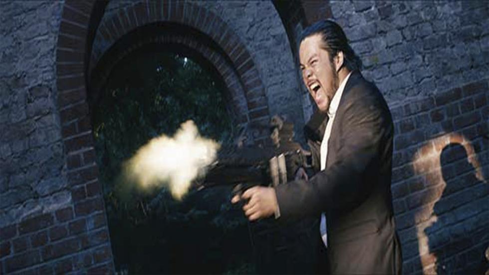 Evil Twin  man fires machine gun