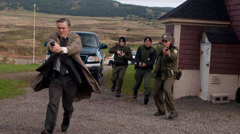 Fear of Water detective with gun pointed at someone