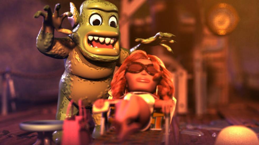 Monstro! (2014) Animated monster sneaks up on sunbathing woman