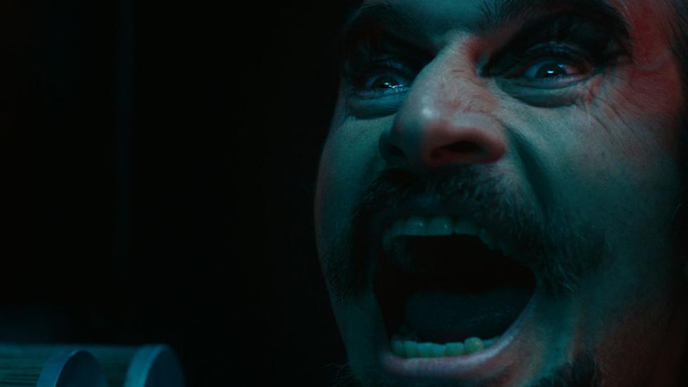 Good Head film still man's head is screaming