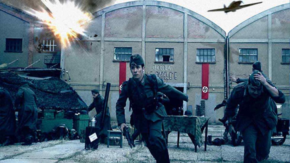 Hidden Soldier military men running from planes bombing