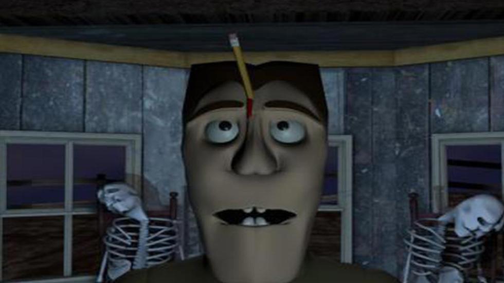 Jeremy's Wake Up Call Animated Jeremy with a pencil in his head bleeding