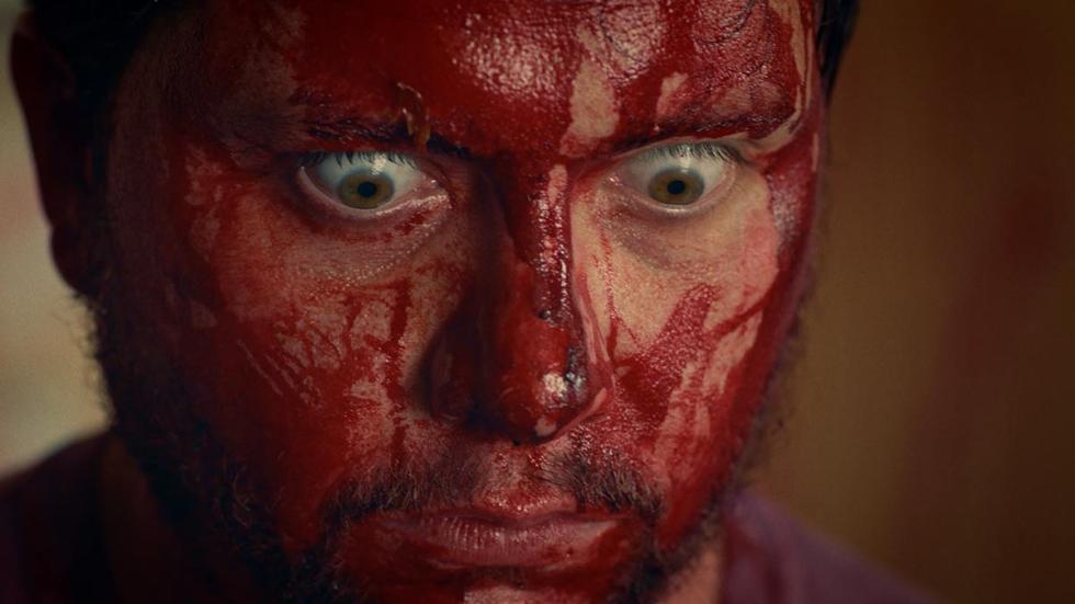 Bloody faced man
