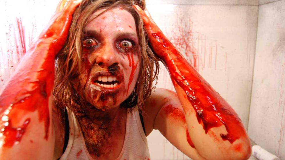 The Killing Strain bloodied woman