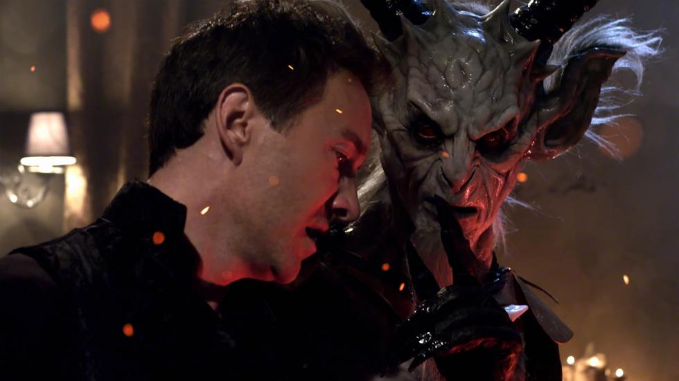Kiss the Devil in the Dark film still man speaks with devil creature