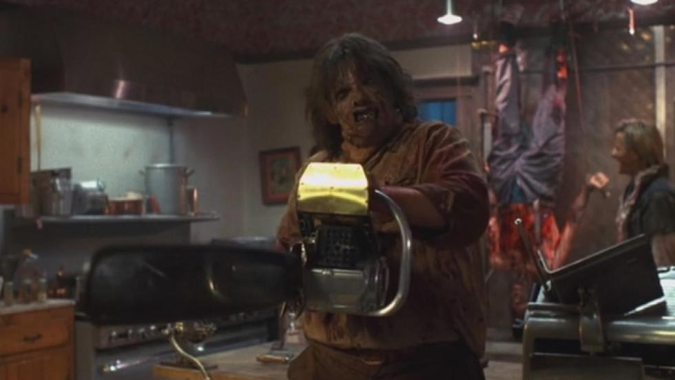 Leatherface gets his chainsaw ready