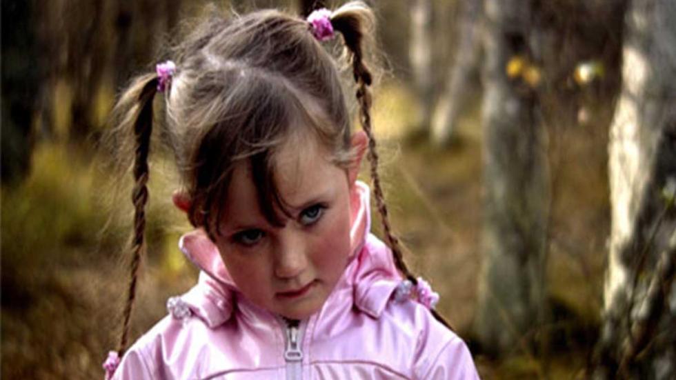 Little Lise stares at something