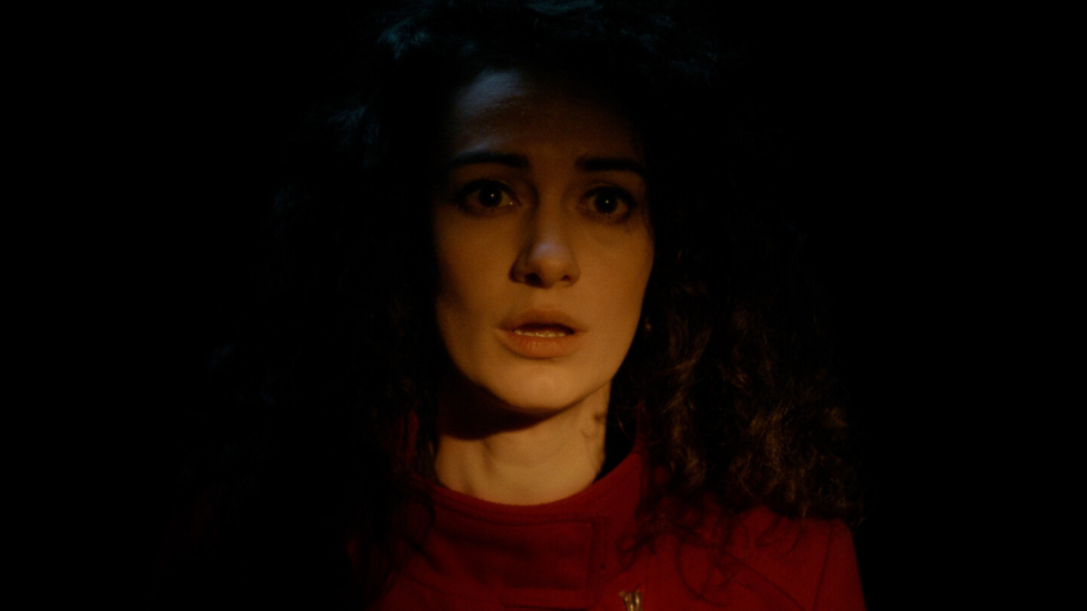Scared woman