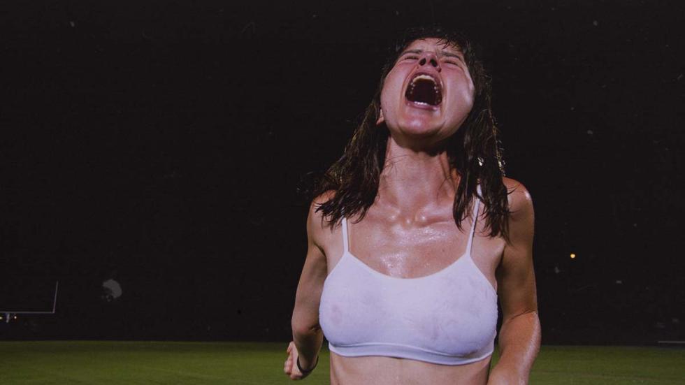 Pigskin film still teen girl screams