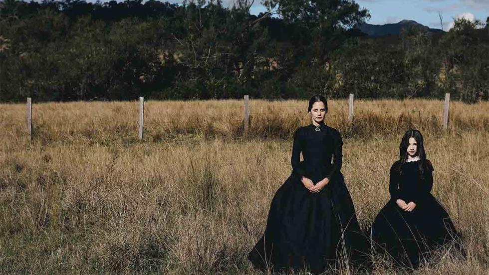 Post Mortem Mary film still vintage woman and child standing in a field