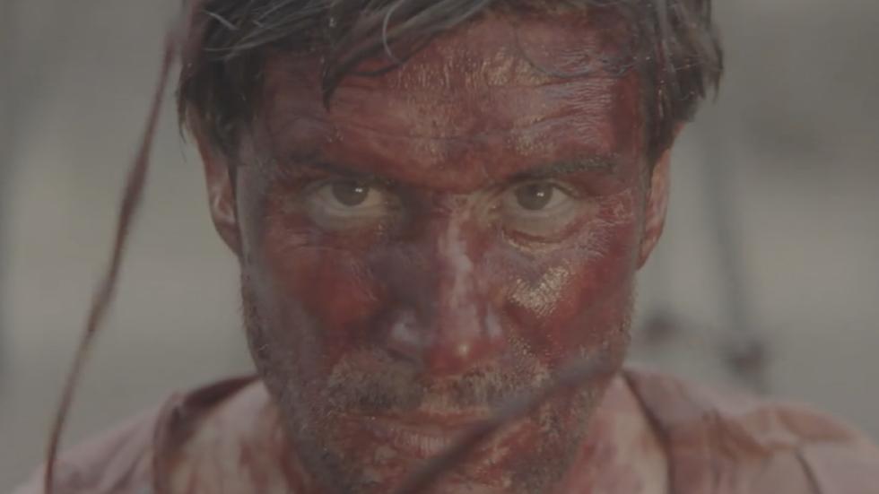 The Retaliators film still bloody faced man