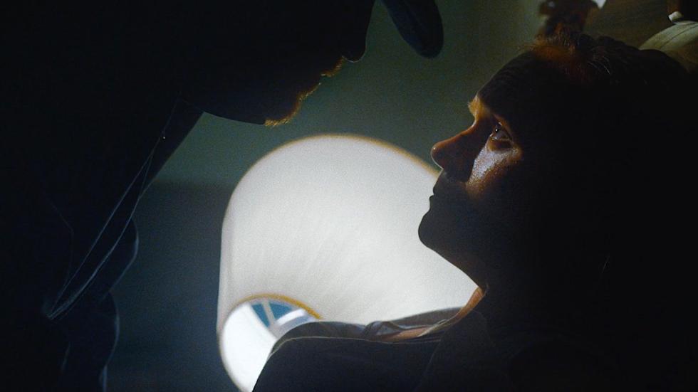 Waterloo film still man staring at another man