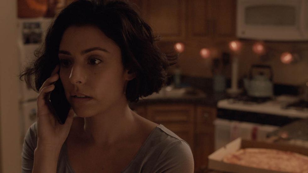 Meat Lovers film still woman talking on telephone
