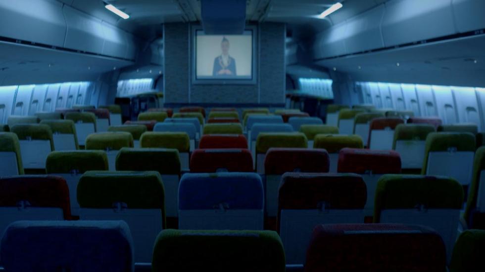 Unidentified film still empty airplane