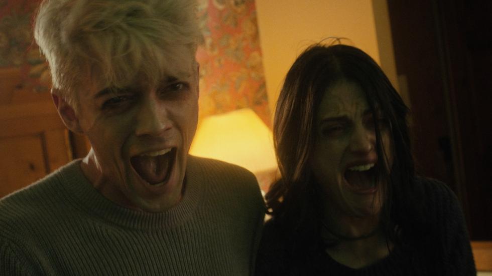 Night at the Eagle Inn film still screaming man and woman