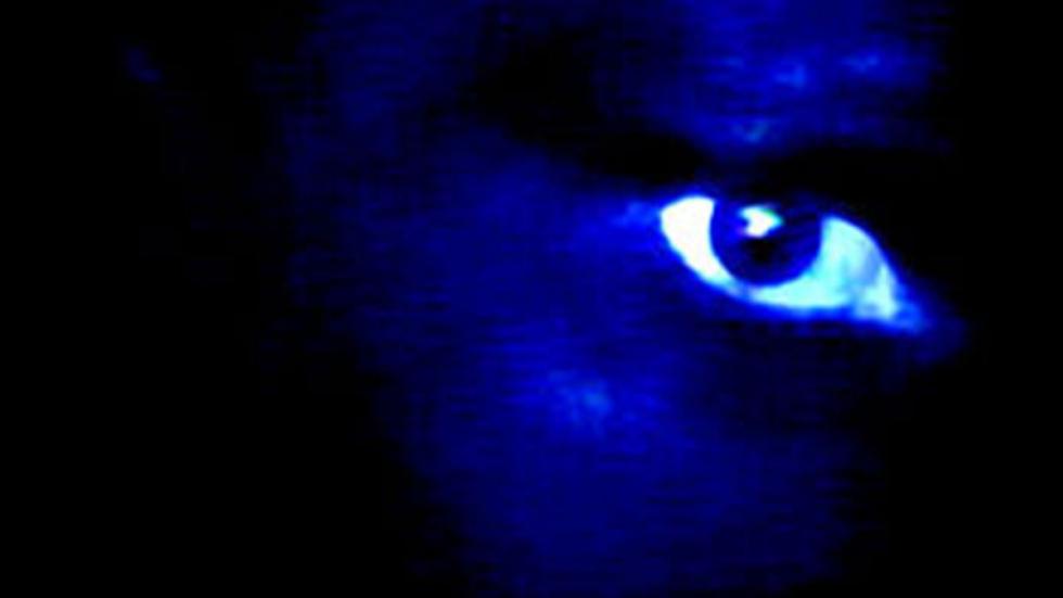 Unwelcome the white of his eye